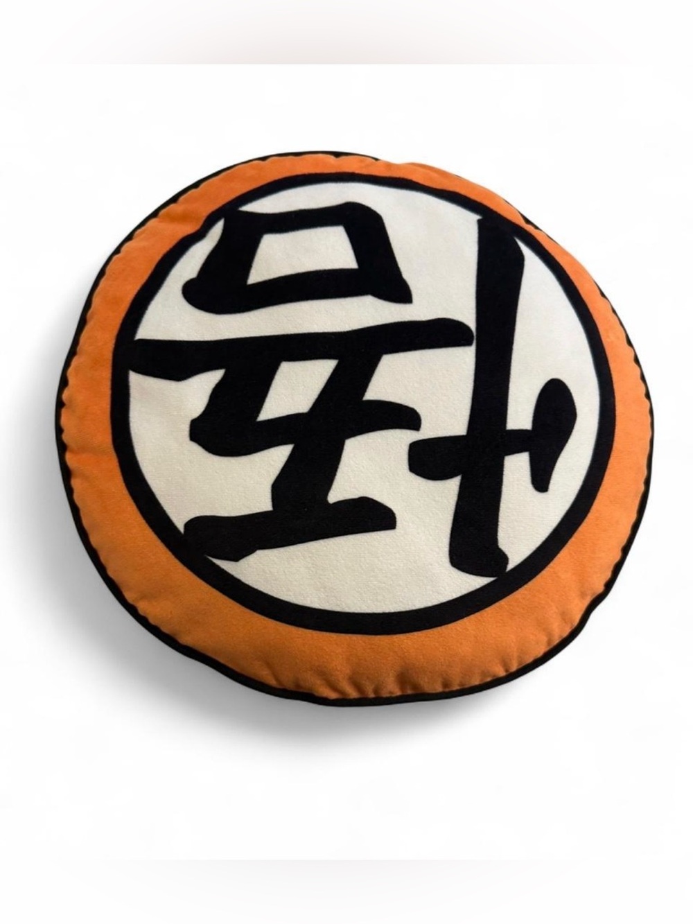 Dragon Ball Z Orange & White Plush Pillow with Black Detail